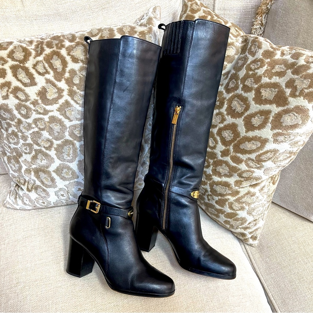 Michael Kors | Boots | Arly | Heeled | Leather | Black | 8.5 - Picture 3 of 7